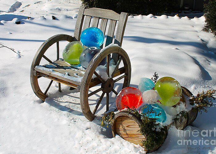 Balloons Greeting Card featuring the photograph Ice Ball Art by Nina Silver
