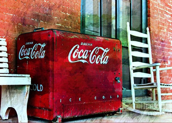 Coca Cola Greeting Card featuring the photograph Ice Cold Coca Cola by Benanne Stiens