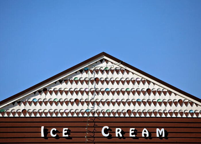 Ice Cream Greeting Card featuring the photograph Ice Cream Shop by Art Block Collections