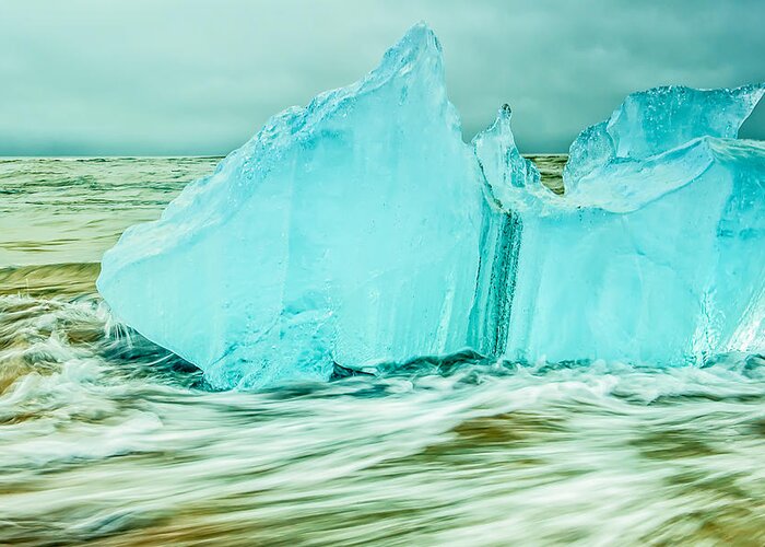 Iceberg Greeting Card featuring the photograph Iceberg flow by Greg Wyatt