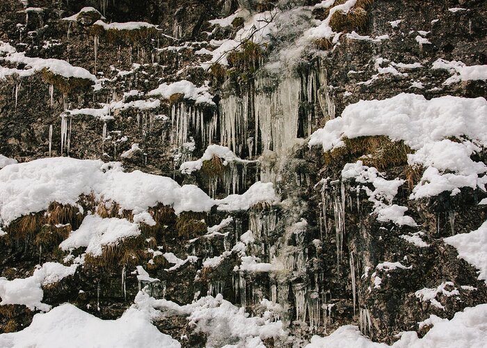 Nature Greeting Card featuring the photograph Icicle Rocks by Pati Photography