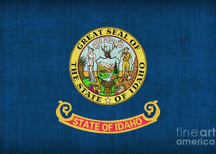 Idaho Greeting Card featuring the painting Idaho state flag by Pixel Chimp