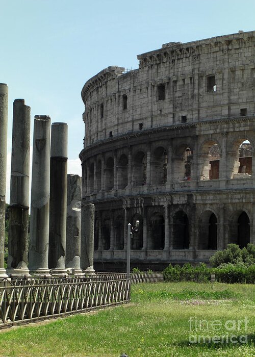 Rome Greeting Card featuring the photograph Il Collosseo by Deborah Smolinske