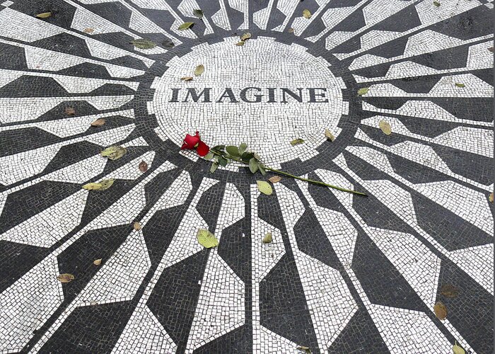 Imagine Greeting Card featuring the photograph Imagine Mosaic by Mike McGlothlen