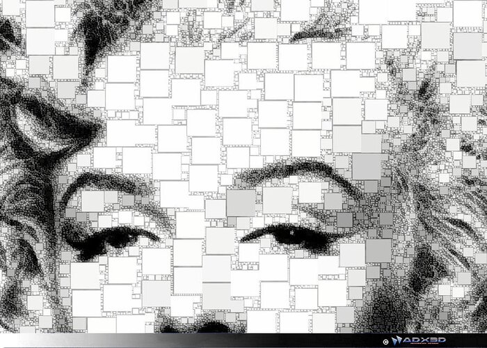 Marilyn Monroe Greeting Card featuring the digital art iMarilyn 009 by Andrew Selby