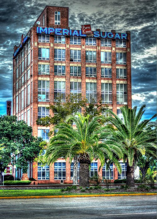 Imperial Sugar Factory Daytime Hdr Greeting Card featuring the photograph Imperial Sugar Factory Daytime HDR by David Morefield