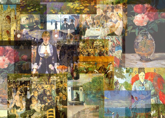 Impressionism Greeting Card featuring the mixed media Impressionism 1870s to begin XXth century by Anders Hingel