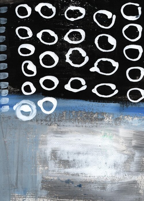 Abstract Circles Painting Greeting Card featuring the painting In Circles 2-abstract painting by Linda Woods