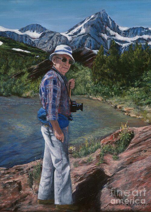  Greeting Card featuring the painting In His Element by Jeanette French