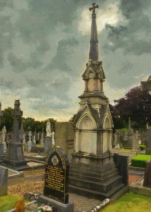 Dublin Greeting Card featuring the painting In Loving Memory by Jeffrey Kolker