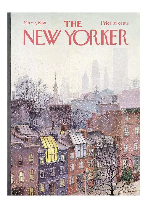 Albert Hubbell Ahu Greeting Card featuring the painting New Yorker March 2, 1968 by Albert Hubbell