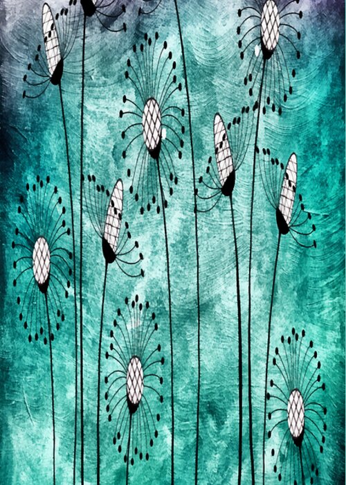 Meadow Greeting Card featuring the mixed media In The Meadow 2 by Angelina Tamez