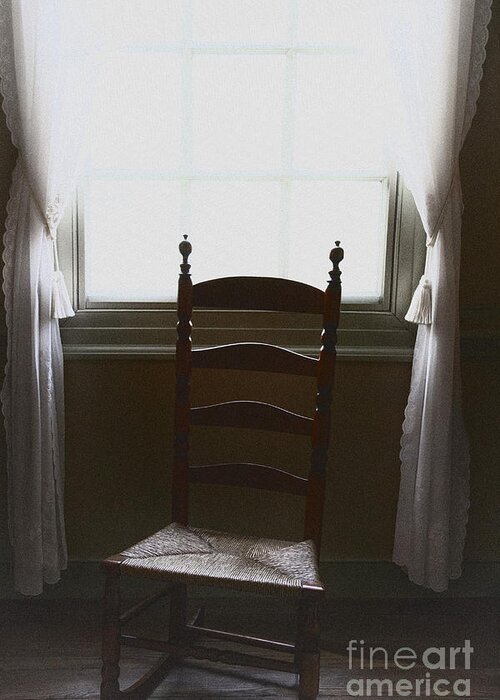 Chair Greeting Card featuring the photograph In The Shadows of Light by Margie Hurwich
