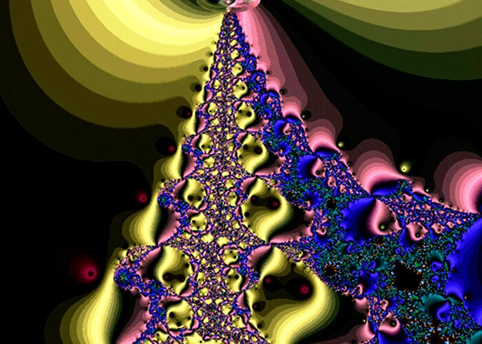 Fractal Greeting Card featuring the digital art Incarnations Road V.5 by Rebecca Phillips