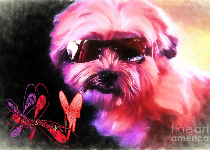 Incognito Innocence Greeting Card featuring the digital art Incognito Innocence by Kathy Tarochione