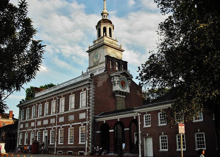 Philadelphia Greeting Card featuring the photograph Independence Hall by Ed Sweeney