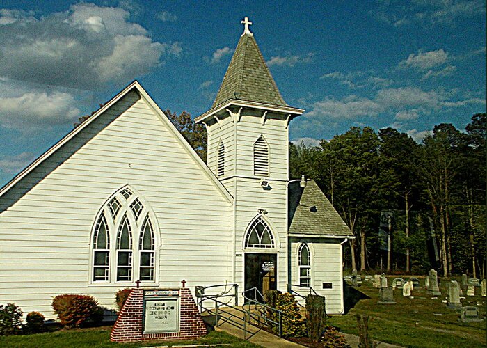 Church Greeting Card featuring the photograph Indian Mission United Methodist Church Harbeson Delaware by Pamela Hyde Wilson
