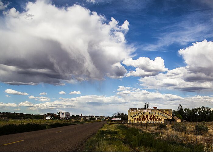 Route 66 Greeting Card featuring the photograph Indian Reservation by Angus HOOPER III