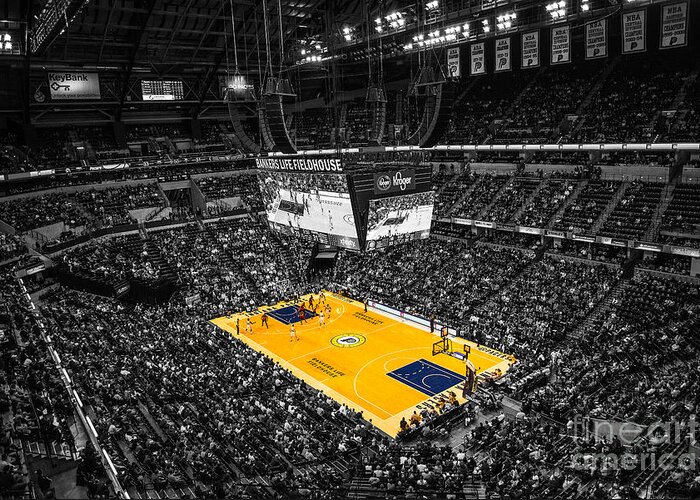 Banker's Life Greeting Card featuring the photograph Indiana Pacers Special by David Haskett II