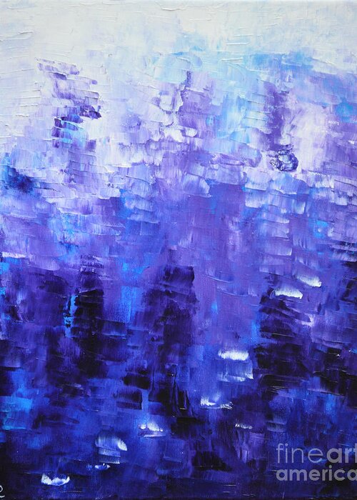 Indigo Blue Painting Paintings Greeting Card featuring the painting Blue Code by Belinda Capol
