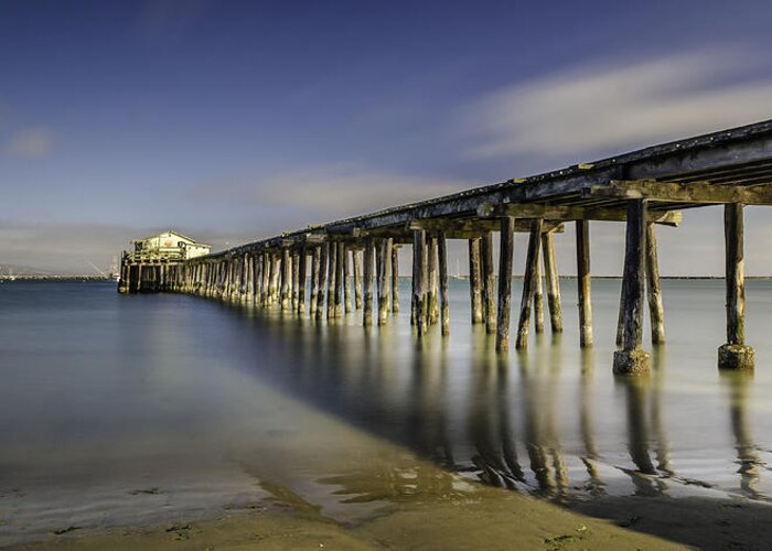 Pier Greeting Card featuring the photograph Infinite Calm by Janet Kopper