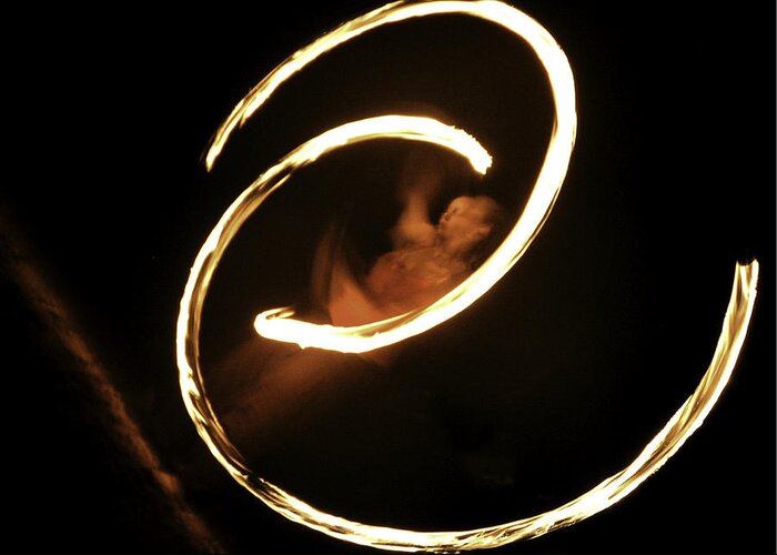 Fire Dancer Greeting Card featuring the photograph Inner Peace by Lovejoy Creations