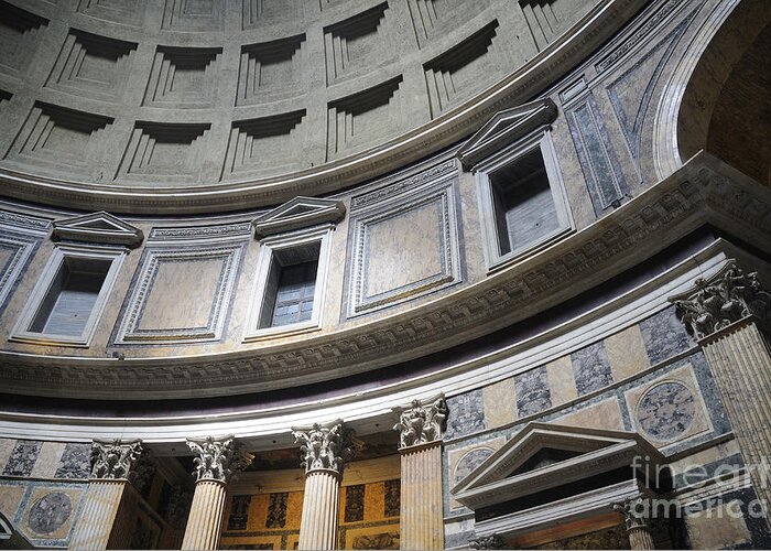 Italy Greeting Card featuring the photograph Inside The Pantheon of Rome by Brenda Kean