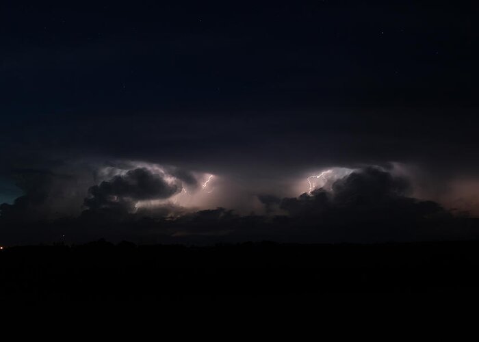 Lightning Greeting Card featuring the photograph Intense Lightning by Ryan Crouse