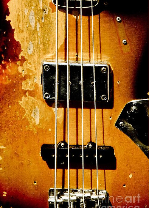Iphone Greeting Card featuring the photograph iPhone Bass Guitar by Robert Frederick