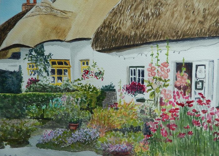 Floral Garden Greeting Card featuring the painting Irish Garden by Betty-Anne McDonald