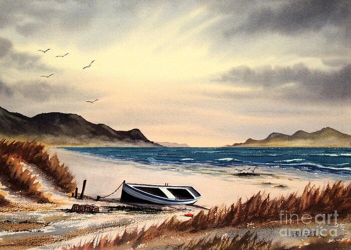 Isle Of Mull Scotland Greeting Card featuring the painting Isle Of Mull Scotland by Bill Holkham