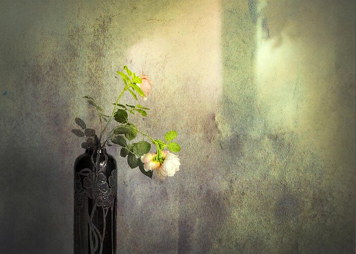 Vintage Still Life Greeting Card featuring the photograph Isn't It Romantic by Theresa Tahara