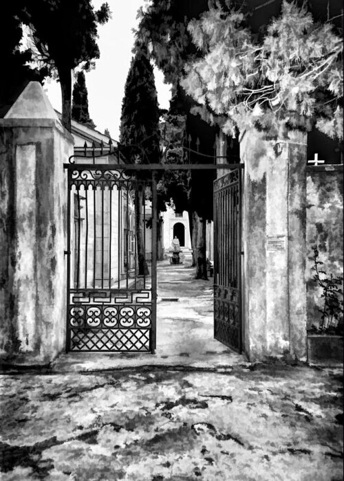 Cemetery Greeting Card featuring the photograph Old Italian Cemetery by Donna Proctor