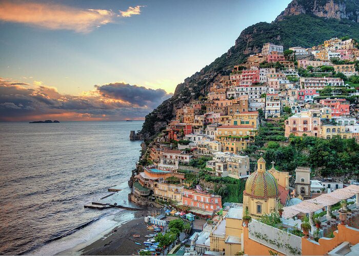 Amalfi Coast Greeting Card featuring the photograph Italy, Amalfi Coast, Positano by Michele Falzone
