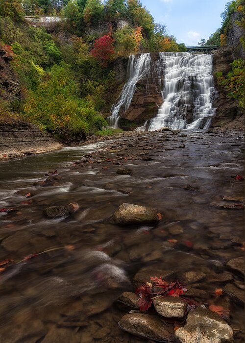 Ithaca Falls Greeting Card featuring the photograph Ithaca Falls 2 by Mark Papke