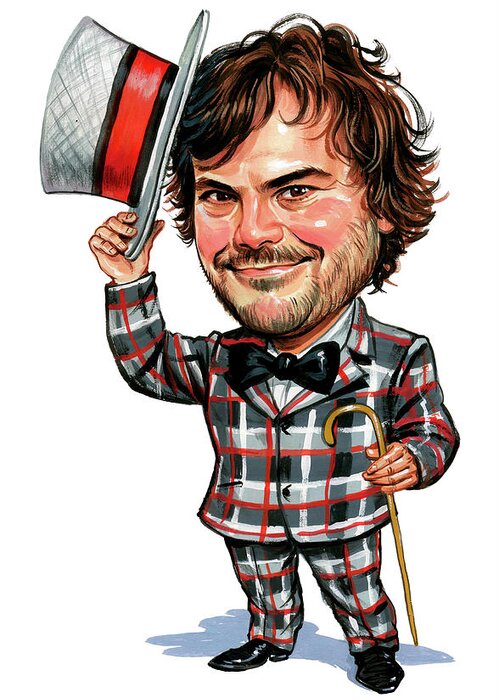 Jack Black Greeting Card featuring the painting Jack Black by Art 