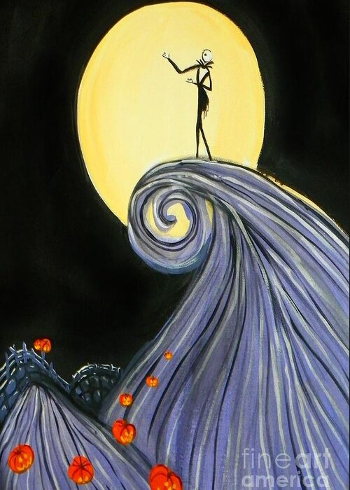 Art Greeting Card featuring the painting Jack's Lament by Marisela Mungia
