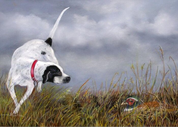 English Pointer Greeting Card featuring the painting Jackson Elhew by Lynne Parker