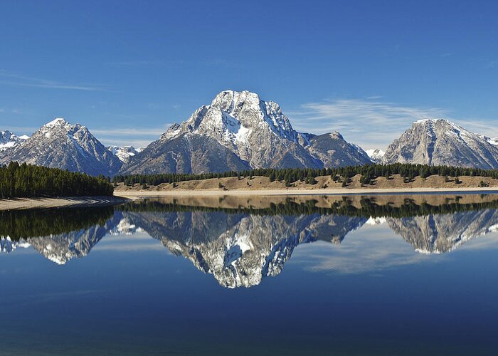 Photography Greeting Card featuring the photograph Jackson Lake Reflection by Lee Kirchhevel