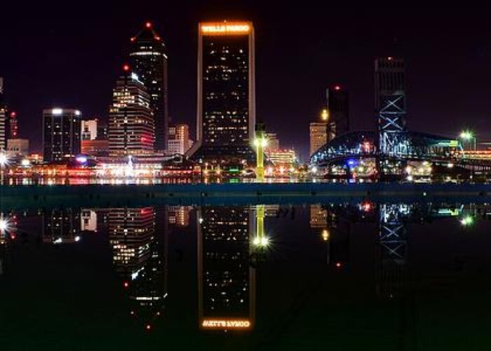 Jacksonville Greeting Card featuring the photograph Jacksonville Panoramic by Frozen in Time Fine Art Photography