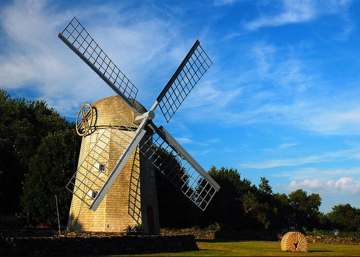 Jamestown Greeting Card featuring the photograph Jamestown Windmill by James Kirkikis
