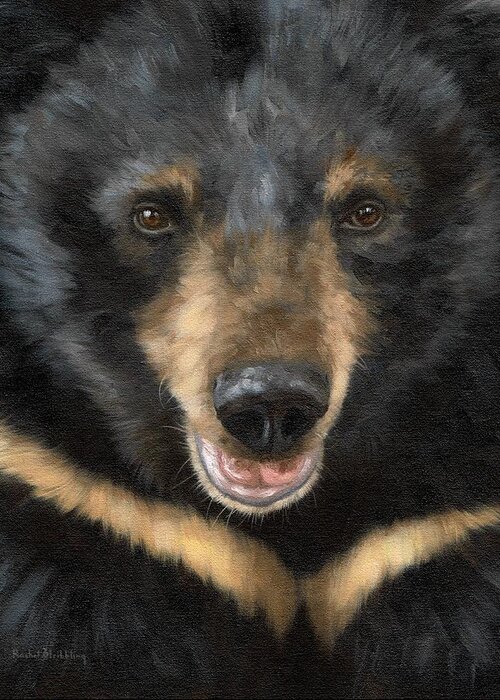 Jasper Moon Bear - In support of Animals Asia Greeting Card by Rachel  Stribbling