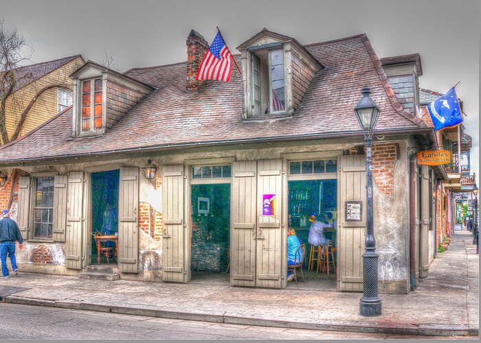 Pub Greeting Card featuring the photograph Jean Lafitte of New Orleans by Sandra Lynn
