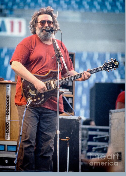Jerry Greeting Card featuring the photograph Jerry Garcia 1986 by Chuck Spang