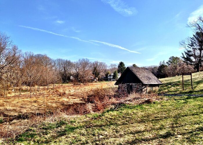 Jerusalem Mill Greeting Card featuring the photograph Jerusalem Mill Spring House by Chris Montcalmo