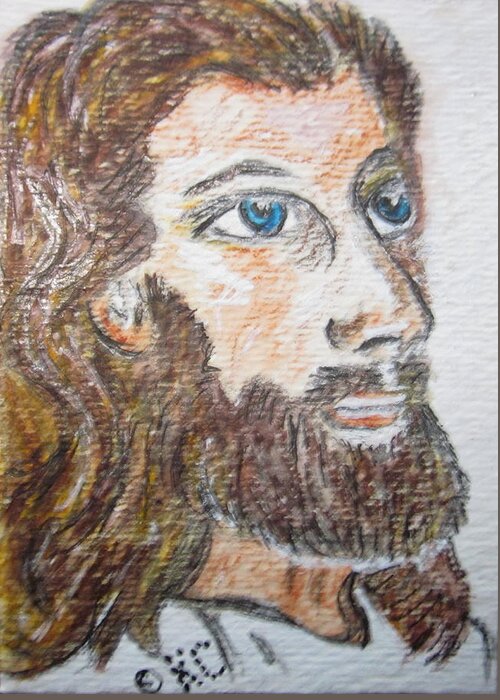 Jesus Greeting Card featuring the painting Jesus Our Saviour by Kathy Marrs Chandler
