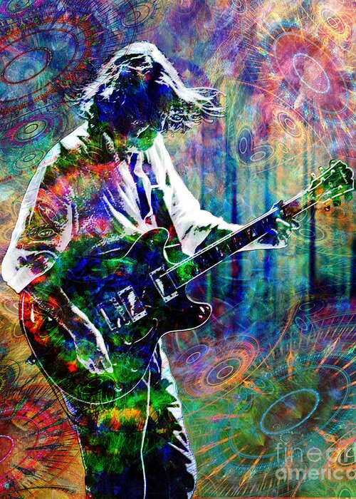 Rock N Roll Greeting Card featuring the painting John Bell - Widespread Panic by Ryan Rock Artist