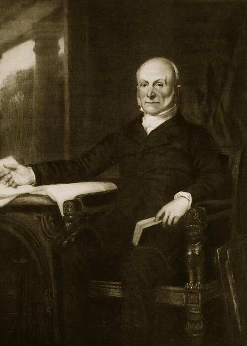 John Quincy Adams Greeting Card featuring the painting John Quincy Adams by George Healy