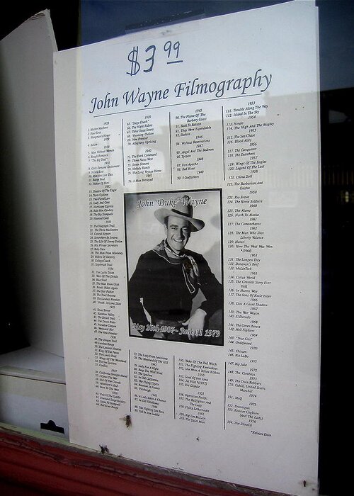 John Wayne's Filmography Bird Cage Theater Tombstone Arizona Greeting Card featuring the photograph John Wayne's filmography Bird Cage Theater Tombstone Arizona 2004 by David Lee Guss