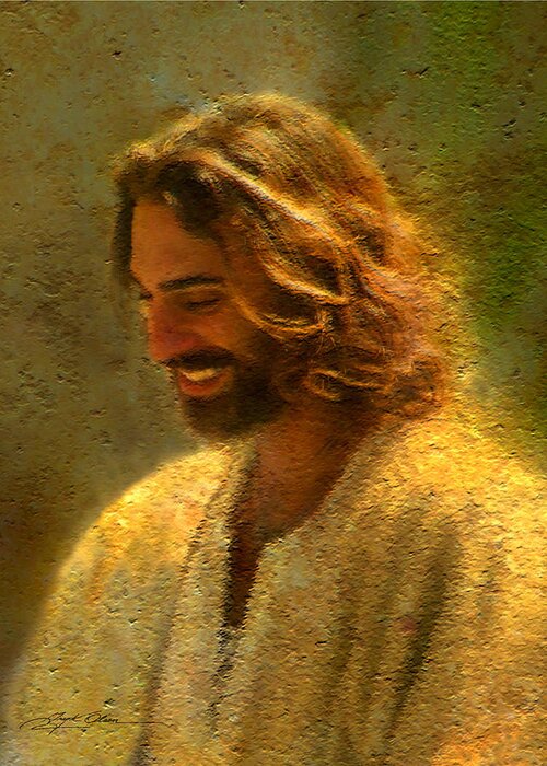 Jesus Greeting Card featuring the painting Joy of the Lord by Greg Olsen
